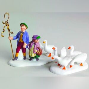 Dept 56 Heritage Village 12 Days of Dickens Village Six Geese a Laying